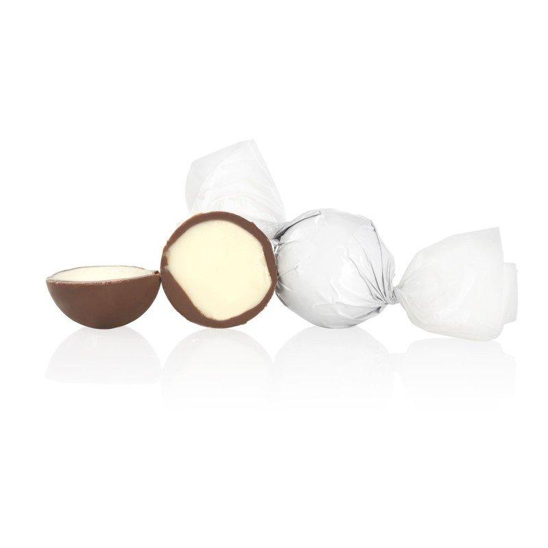 Cocoture hvid fyldt chokoladekugle - flødechokolade m/kokos
