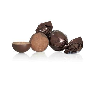 Cocoture mørkebrun fyldt Cocoture chokoladekugle - mørk chokolade m/mint