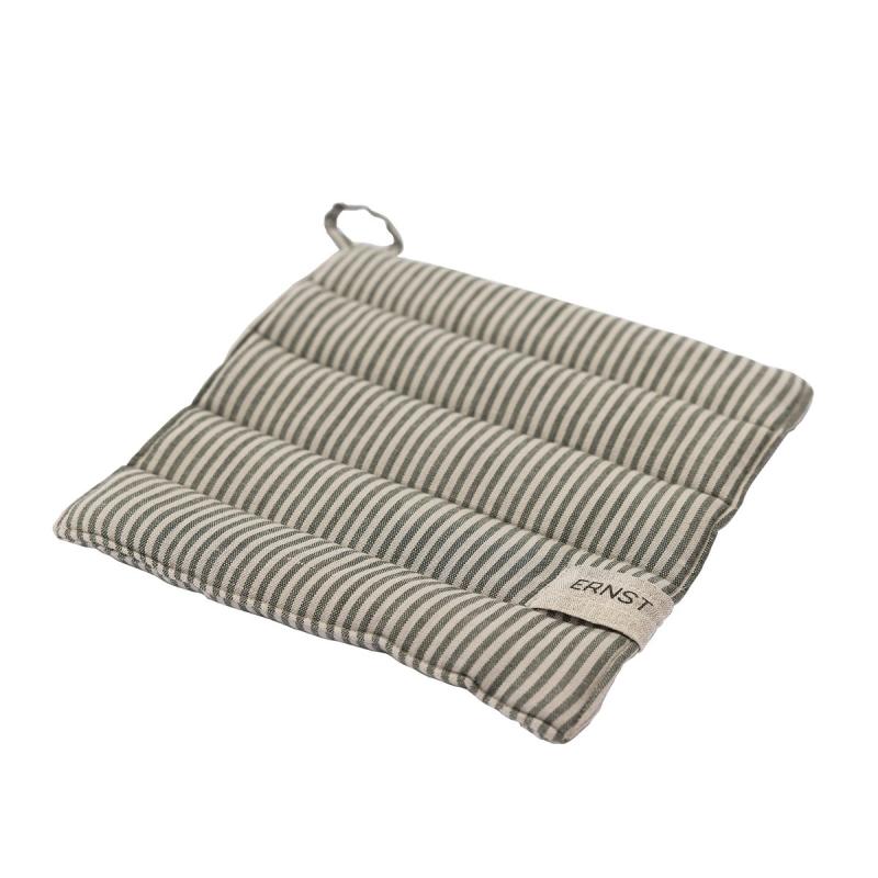 ERNST Grydelap stribet grøn/beige