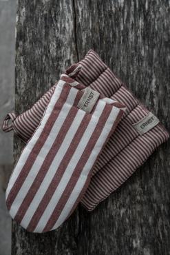 ERNST Grydelap stribet rød/beige – billede 2