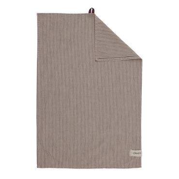 ERNST viskestykke 47x70 stribet rød/beige