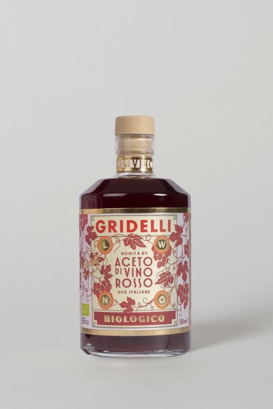 Gridelli Aceto di vino rosso, 500 ml, økologisk
