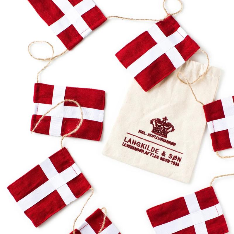 Langkilde & Søn - Stor flagranke med Dannebrogsflag