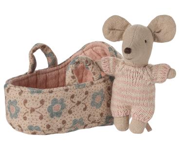 Maileg Babymus i babylift - Rosa