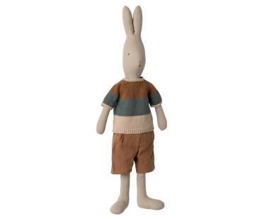 Maileg Hare, størrelse 4, Klassisk - Strik bluse og shorts