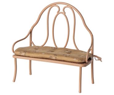 Maileg Vintagebænk, Mini - Mørk pudder