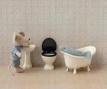 Maileg WC, Mus - Råhvid – billede 2