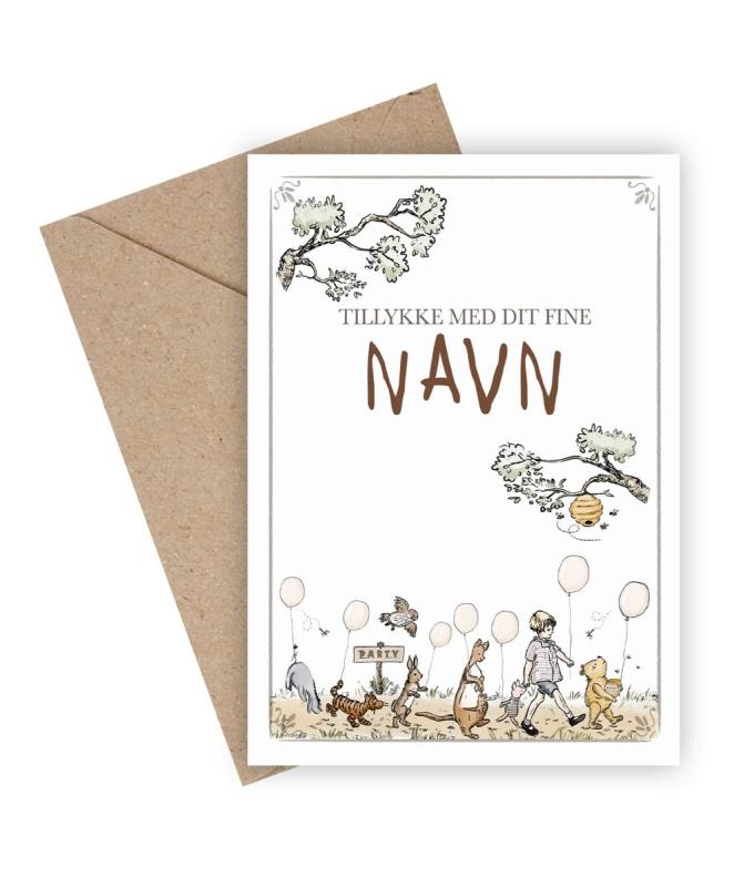 Mouse & Pen Tillykke med navnet kort
