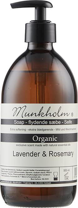 Munkholm Flydende sæbe, Lavender & Rosemary 500 ml.
