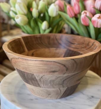 Stuff Design konisk salatskål stor - akacie – billede 2
