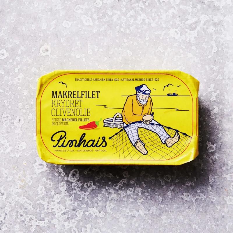 Grøndals makrelfilet i krydret olivenolie