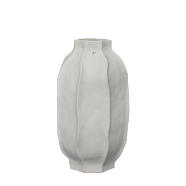 Vase stentøj D18 H30 cm naturhvid