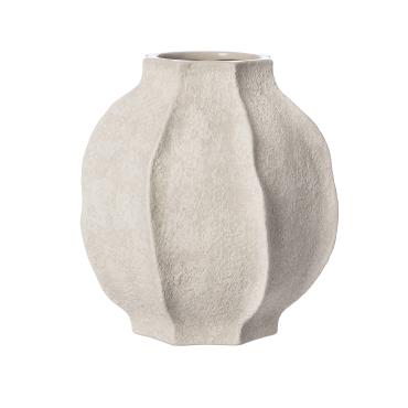 Vase stentøj D24 H24 cm naturhvid