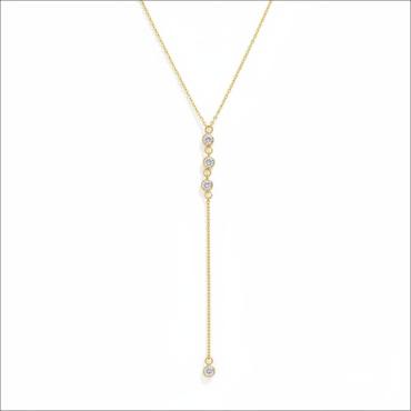 Liva Drop Pendant Necklace - 18K Gold Plated