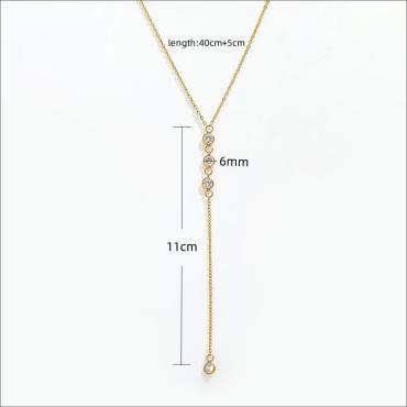 Liva Drop Pendant Necklace - 18K Gold Plated