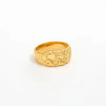 Fia Textured Ring - 18K Gold Plated
