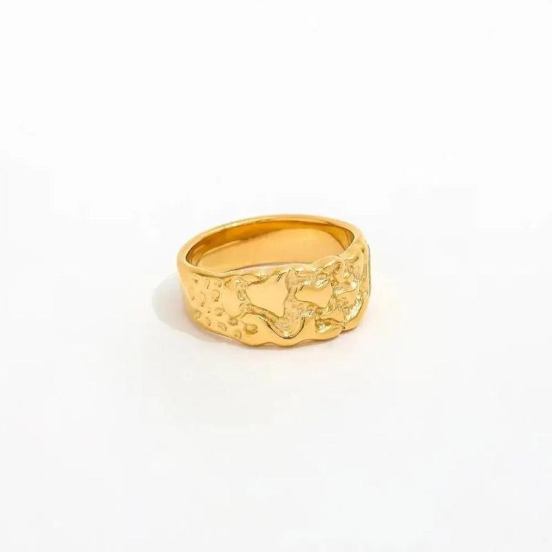 Fia Textured Ring - 18K Gold Plated