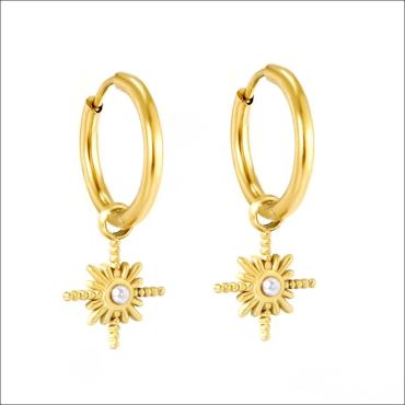 Nola 2 Star Earring - 18K Gold Plated