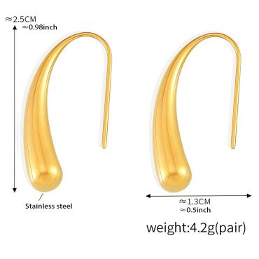 Sanna Hook Earrings - Large - 18K Gold Plated