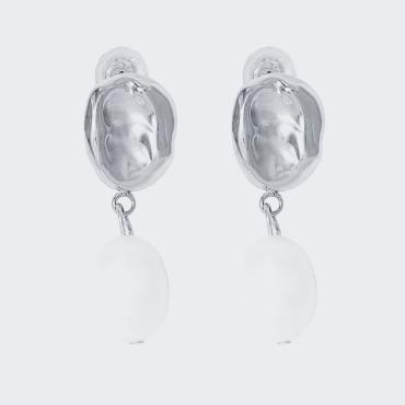 Luca Pearl Earrings - Stainless Steel