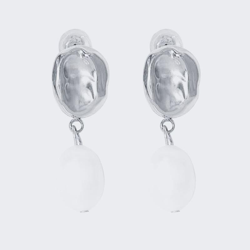 Luca Pearl Earrings - Stainless Steel