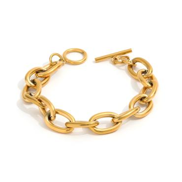 Zia Curb Bracelet - 18K Gold Plated